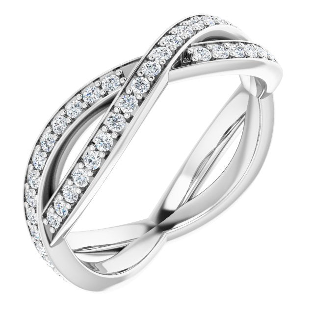 0.73 ct. Round Diamond Infinity Style Eternity Band-VIRABYANI
